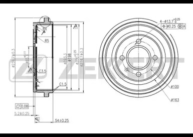 ZEKKERT bs5102 -  Тормозной барабан