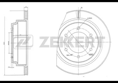 ZEKKERT bs5103 -  Диск тормозной задний вентилируемый