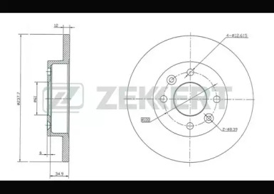 ZEKKERT bs5105 -  Тормозной диск