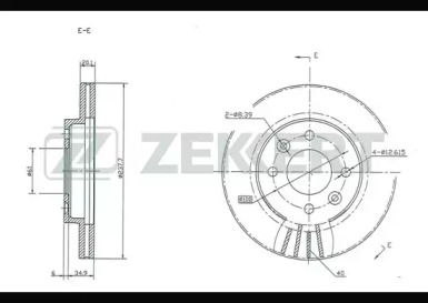 ZEKKERT bs5106 -  Тормозной диск