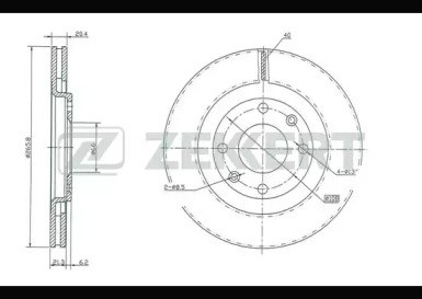 ZEKKERT bs5113 -  Тормозной диск