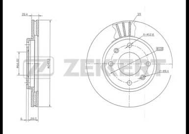 ZEKKERT bs5115 -  Тормозной диск