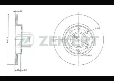 ZEKKERT bs5117 -  Тормозной диск