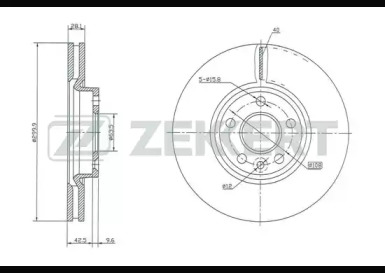 ZEKKERT bs5125 -  Тормозной диск