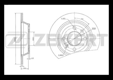 ZEKKERT bs5128 -  Тормозной диск