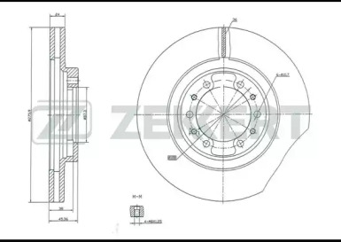ZEKKERT bs5134 -  Диск тормозной передний вентилируемый