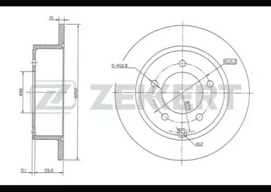ZEKKERT bs5135 -  Диск тормозной