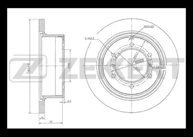 ZEKKERT bs5137 -  Диск тормозной задний