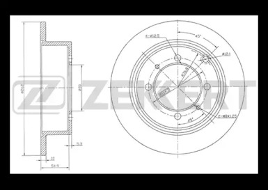 ZEKKERT bs5140 -  Диск тормозной