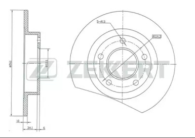 ZEKKERT bs5150 -  Тормозной диск