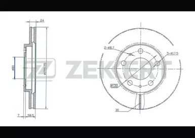 ZEKKERT bs5153 -  Тормозной диск
