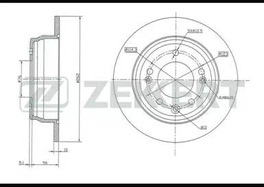 ZEKKERT bs5157 -  Тормозной диск