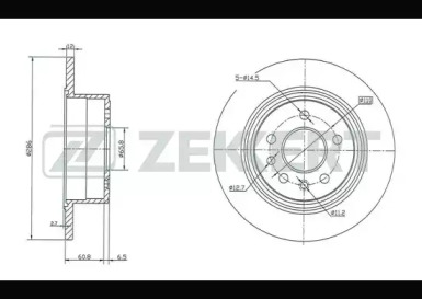 ZEKKERT bs5159 -  Диск тормозной задний