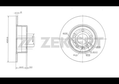 ZEKKERT bs5163 -  Диск тормозной задний