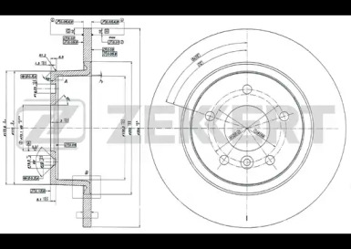 ZEKKERT bs5165 -  Диск тормозной задний