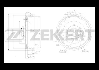 ZEKKERT bs5169 -  Барабан торм. зад