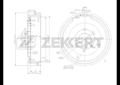 ZEKKERT bs5170 -  Барабан торм. зад