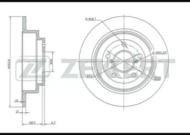 ZEKKERT bs5180 -  Диск тормозной