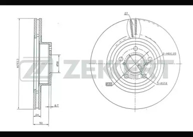ZEKKERT bs5182 -  Тормозной диск