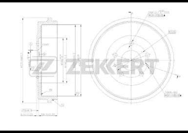 ZEKKERT bs5186 -  Барабан торм. зад