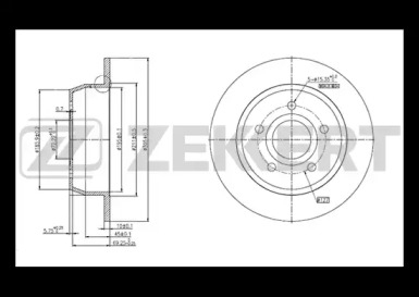 ZEKKERT bs5193 -  Диск тормозной задний