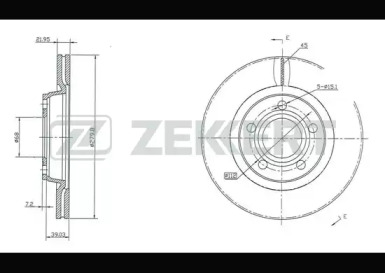ZEKKERT bs5195 -  Тормозной диск