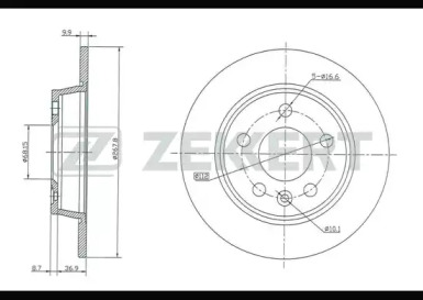 ZEKKERT bs5197 -  Тормозной диск
