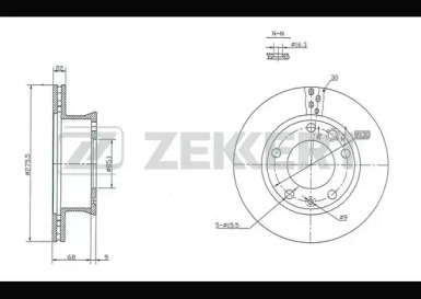 ZEKKERT bs5199 -  Тормозной диск
