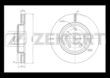 ZEKKERT bs5203 -  Диск тормозной передний вентилируемый