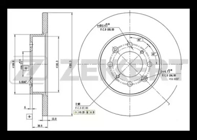 ZEKKERT bs5204 -  Тормозной диск
