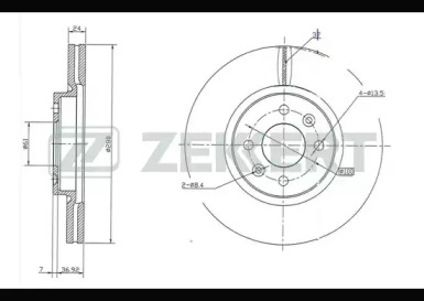 ZEKKERT bs5214 -  Тормозной диск