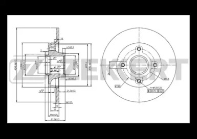 ZEKKERT bs5216 -  Диск. торм. зад
