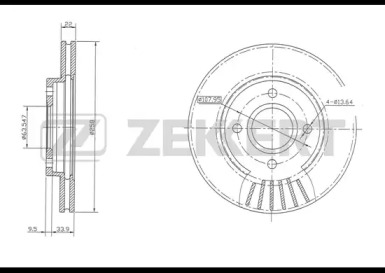 ZEKKERT bs5222 -  Тормозной диск