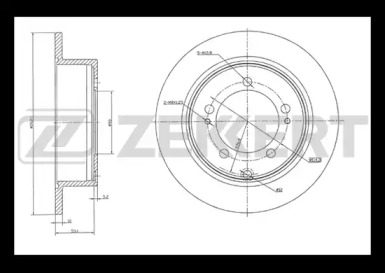 ZEKKERT bs5224 -  Диск тормозной