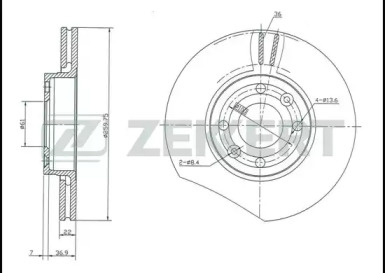 ZEKKERT bs5231 -  Диск тормозной