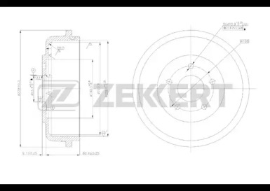 ZEKKERT bs5233 -  Тормозной барабан