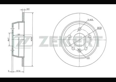 ZEKKERT bs5239 -  Тормозной диск
