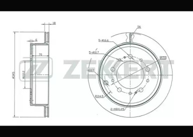 ZEKKERT bs5244 -  Диск тормозной