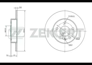ZEKKERT bs5246 -  Тормозной диск