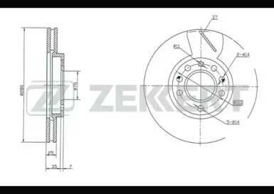 ZEKKERT bs5247 -  Тормозной диск
