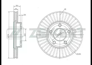 ZEKKERT bs5252 -  Диск тормозной