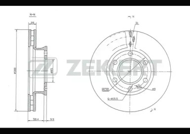 ZEKKERT bs5256 -  Диск тормозной передний вентилируемый