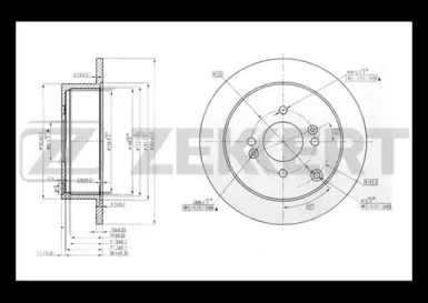 ZEKKERT bs5262 -  Диск тормозной задний