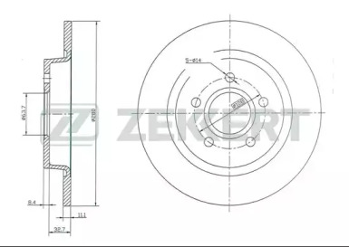 ZEKKERT bs5265 -  Тормозной диск
