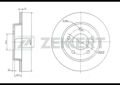 ZEKKERT bs5267 -  Диск тормозной