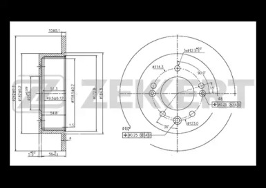 ZEKKERT bs5271 -  Диск тормозной