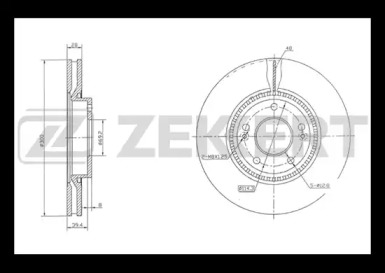 ZEKKERT bs5274 -  Диск тормозной