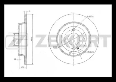 ZEKKERT bs5275 -  Диск тормозной зад