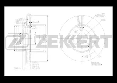 ZEKKERT bs5276 -  Диск тормозной передний