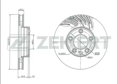 ZEKKERT bs5284 -  Тормозной диск